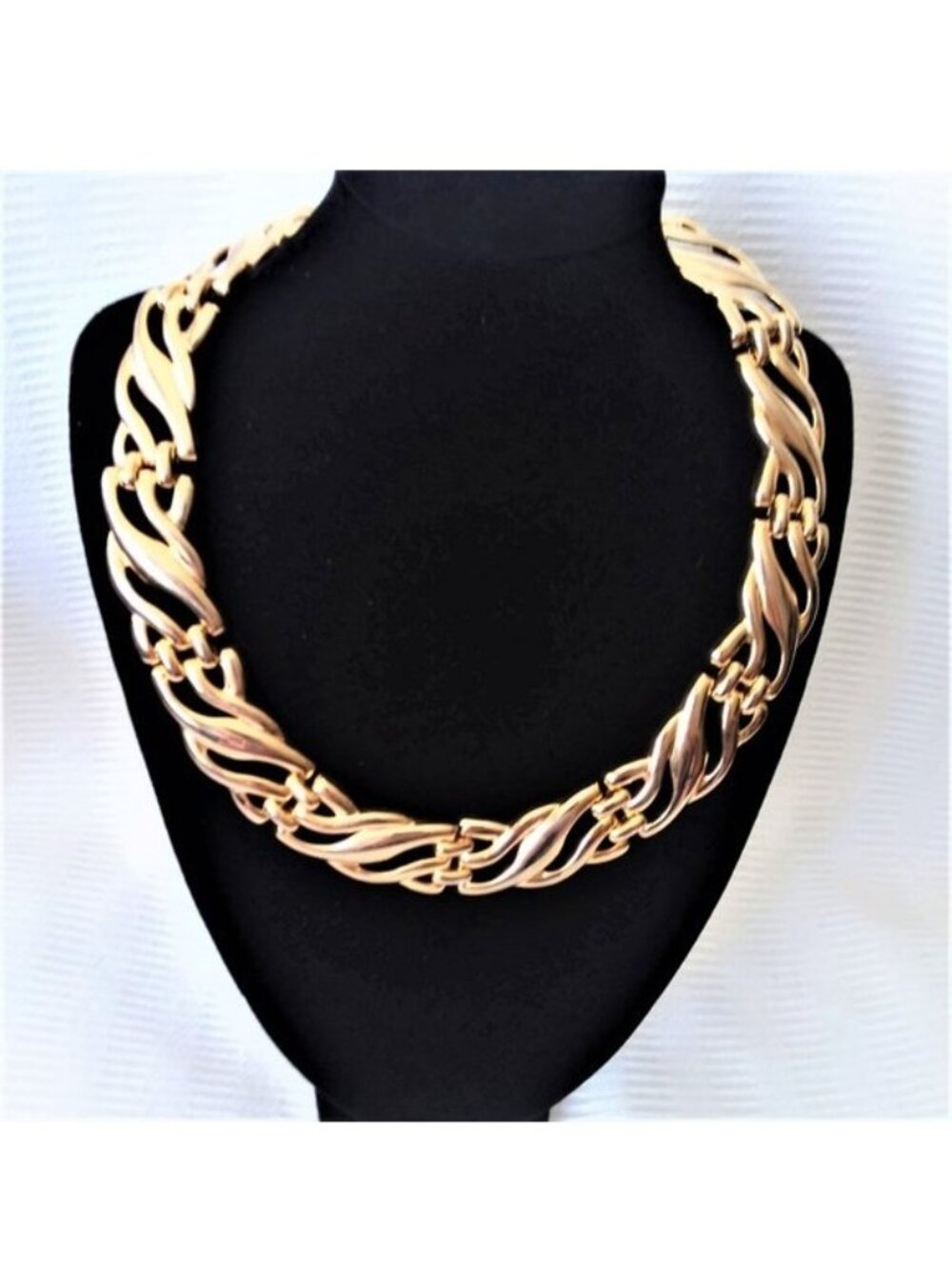 Chunky Necklace Choker Collar Bold Classy Stylish Fashion Statement Glam Luxe - Picture 2 of 6
